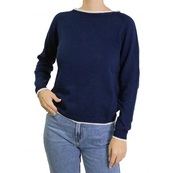Maglioncino in cotone bicolore 